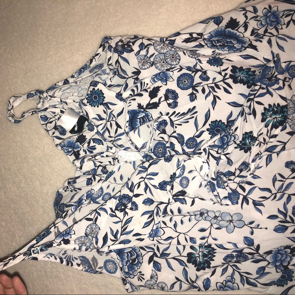 V-neck romper pant/tank .